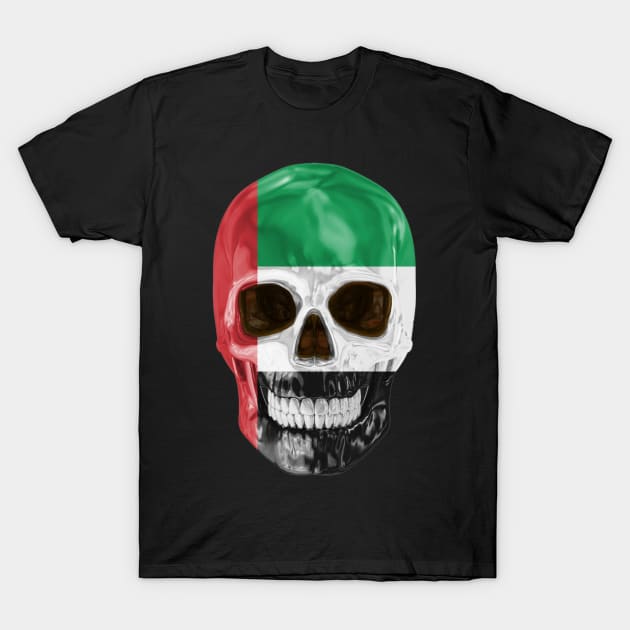 United Arab Emirates Flag Skull - Gift for Emirati With Roots From United Arab Emirates T-Shirt by Country Flags